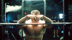 Man with barbell