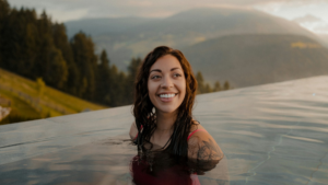 Woman swimming